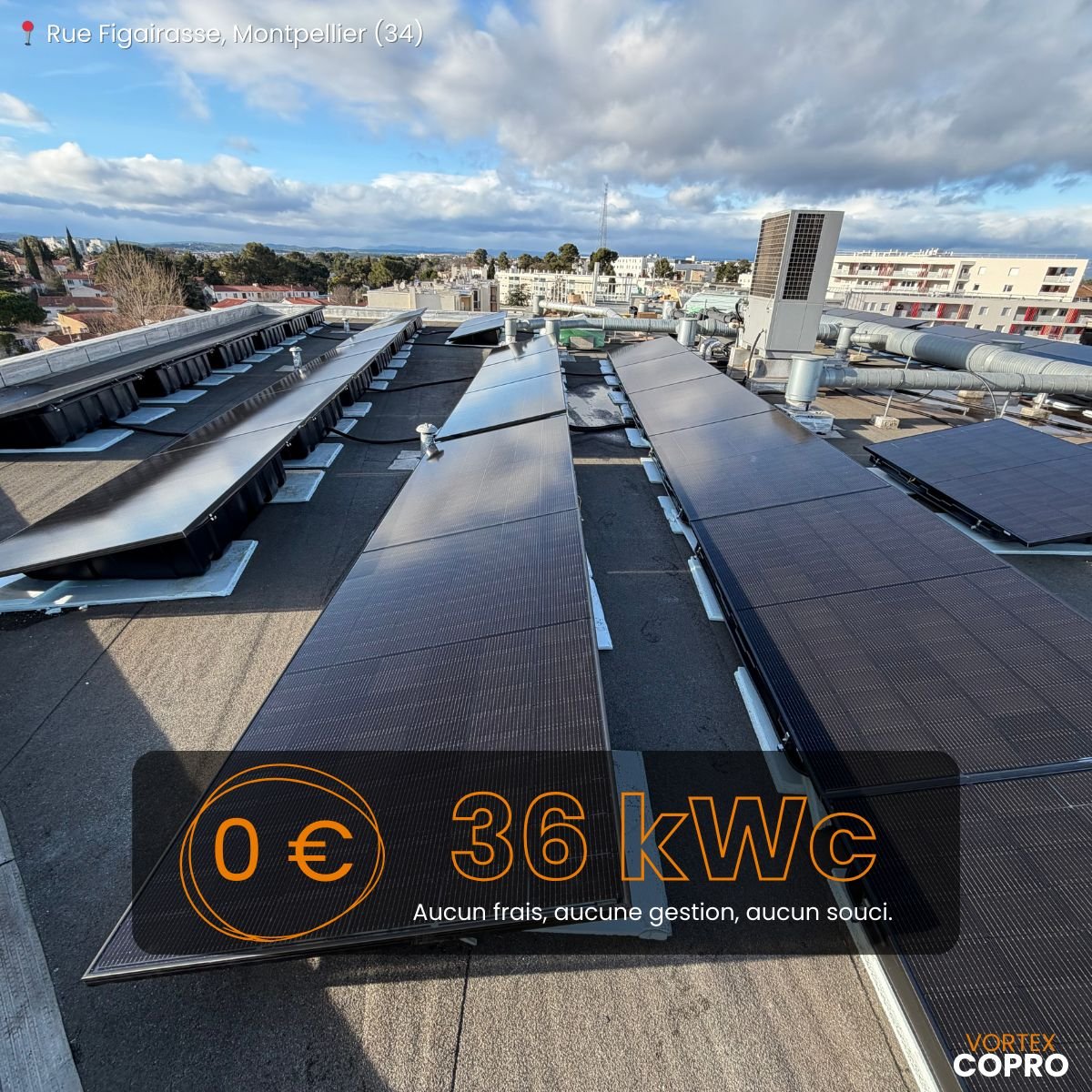 Installation photovoltaïque de 36 kWc – Copropriété à Montpellier